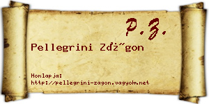 Pellegrini Zágon névjegykártya